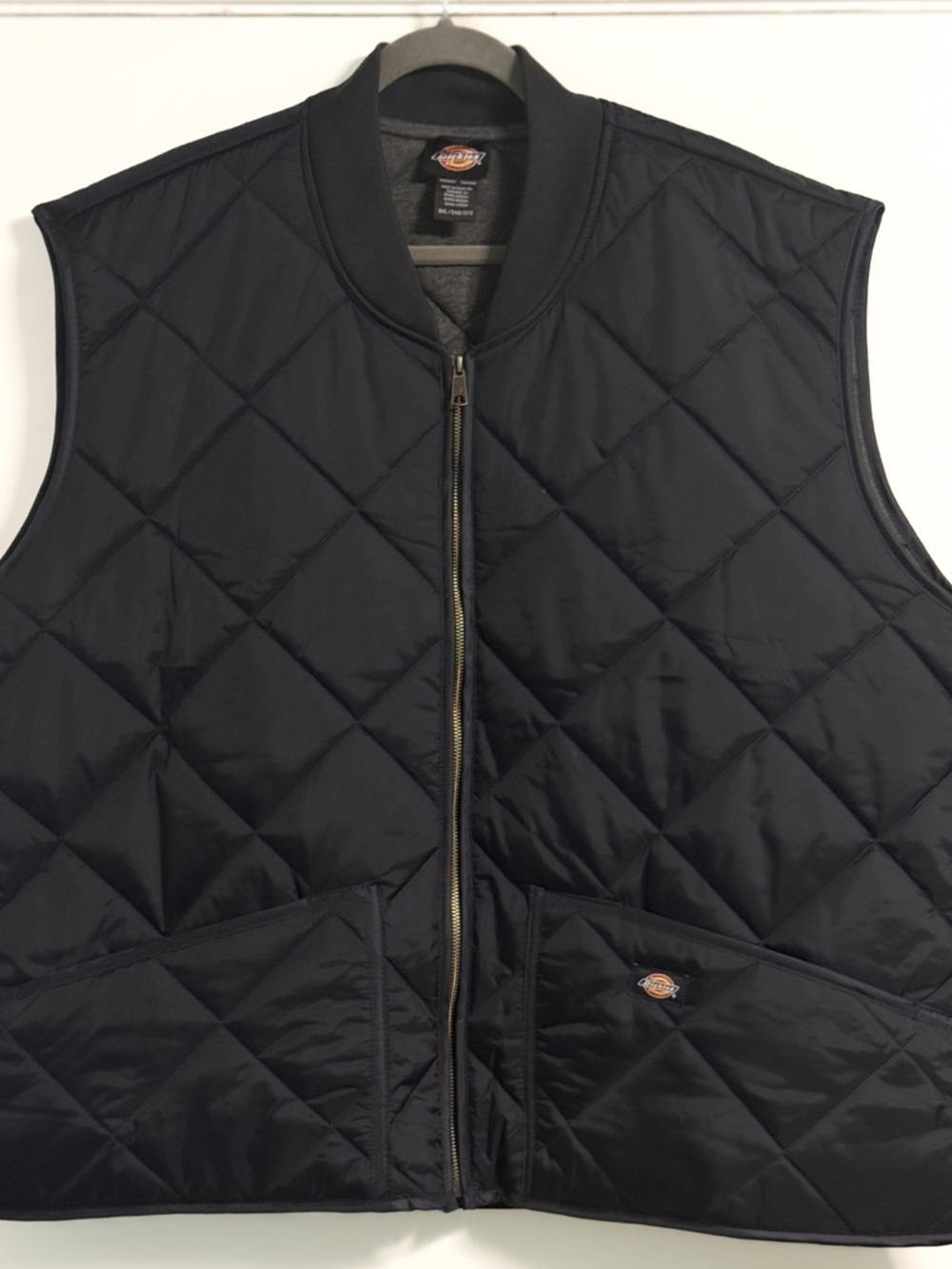 Dickies Quilted Men’s Vest Nylon Black Big & Tall 3XL Utility Outerwear